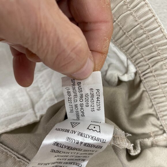 Red Head Mens Cargo Shorts Beige & Gray Elastic Waist Size 46 100% Cotton - Picture 14 of 16